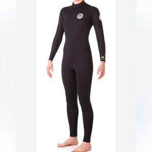 NEW rip curl dawn patrol black wetsuit 3.2 back zip size 10 or S/M